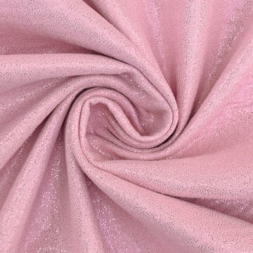 Katoenen mousseline double gauze glitter, roze