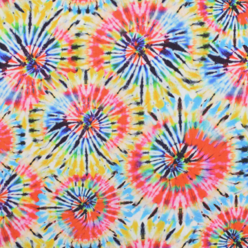 Katoenen mousseline Rainbow Batik, rood