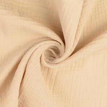 Baumwoll Musselin Uni, beige
