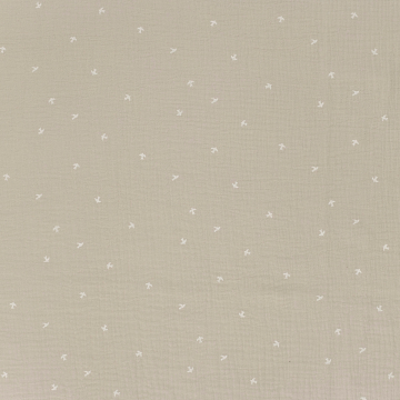 Baumwoll Musselin Vögel, beige
