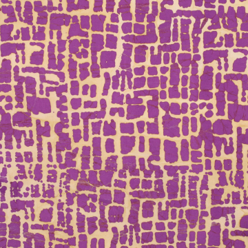 Tissu coton popeline Batik Mosaique, aubergine