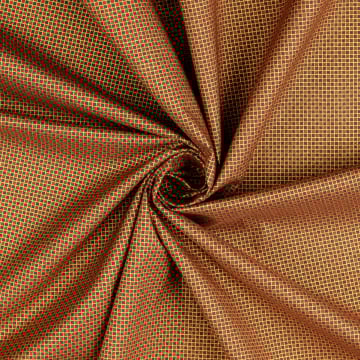 Baumwoll Popeline Christmas Squares, rot