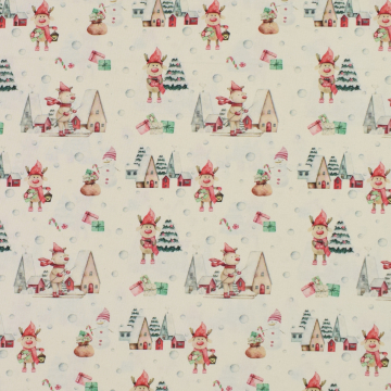 Baumwoll Popeline Christmas Wishes creme