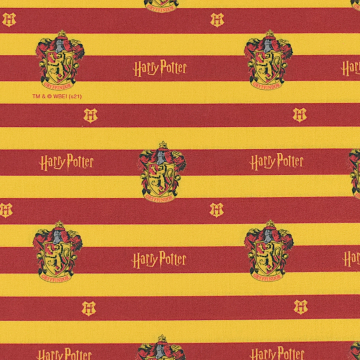 Baumwoll Popeline Harry Potter Gryffindor, gelb
