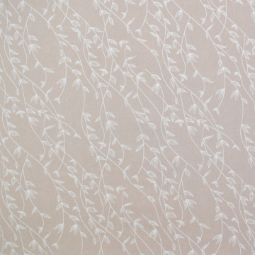 Popeline katoen leaves, lichtbeige