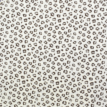 Popeline katoen leo dots, crèmekleurig