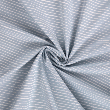 Katoen popeline mini stripes, lichtblauw