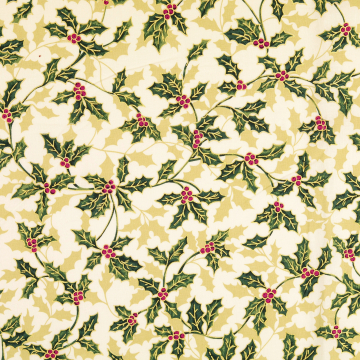Tissu coton popeline Mistletoe, crème