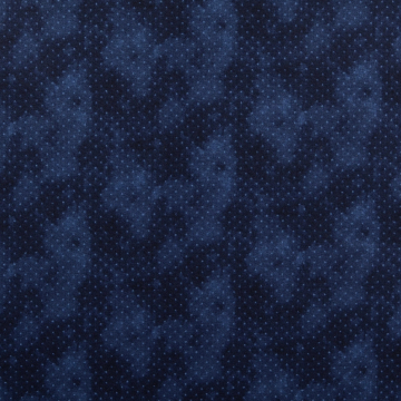 Katoenen stof small dots, donkerblauw