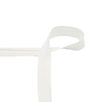 Katoenen biaisband 20 mm, wit