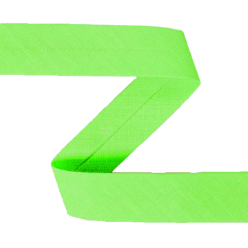 Katoenen biaisband, neongroen