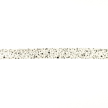 Baumwoll Schrägband Sprenkel 20mm, wollweiss