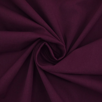 Cotton fabric stretch poplin paper touch, plum