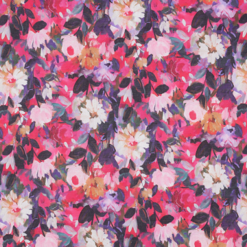 Cotton Voile flowers, bright pink