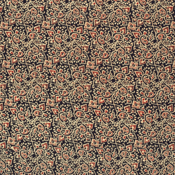 Tissu voile de coton Inca Style, noir