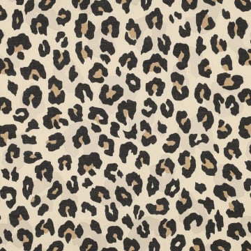 Cotton Voile leopard, beige