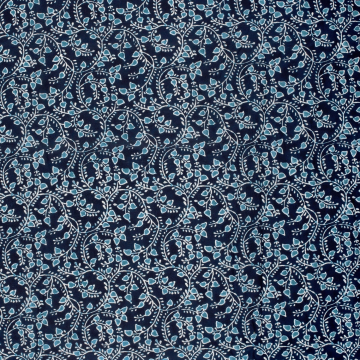 Tissu voile de coton Branches d’arbres Twigs, bleu marine