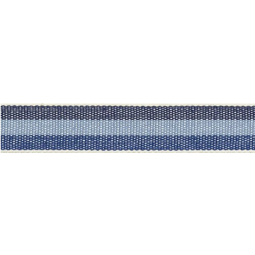 Baumwoll Zierband Streifen 15 mm, blau