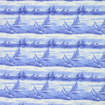 Katoen Jersey on the sea, blauw