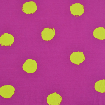 Tissu jersey de coton à pois Big Dots, rouge magenta