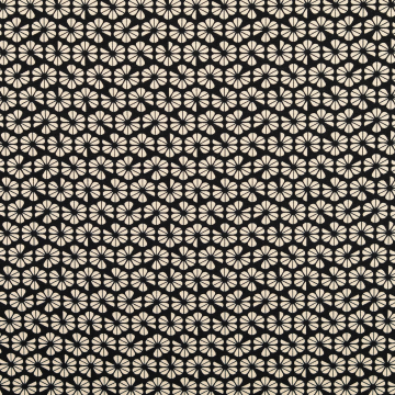 Tissu jersey de coton Fleurs, noir