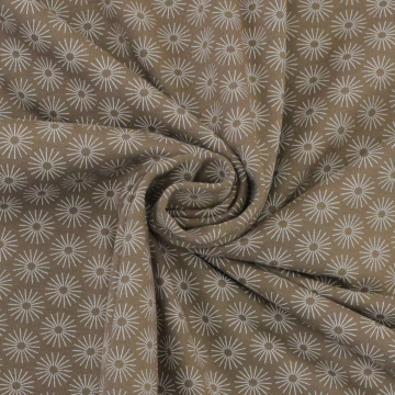 Katoenjersey bloemenparasol, taupe