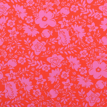 Katoenjersey flowers dream, rood