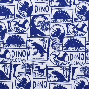 Baumwolljersey Dino Scenic, dunkelblau