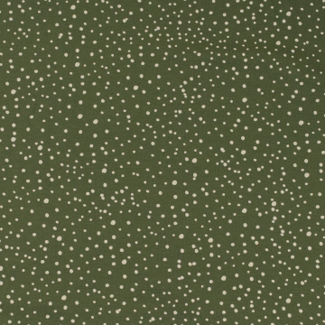 Katoenjersey flying dots, olijfgroen