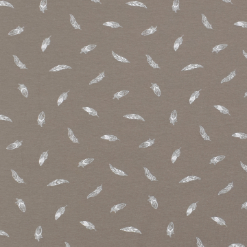 Katoenjersey flying feather, taupe
