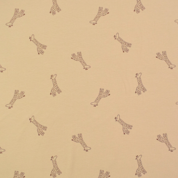 Baumwolljersey Kleine Giraffe, beige
