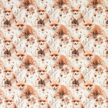 Baumwolljersey Kleiner Fuchs, vanille
