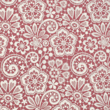 Katoenjersey Lace Flowers, oudroze