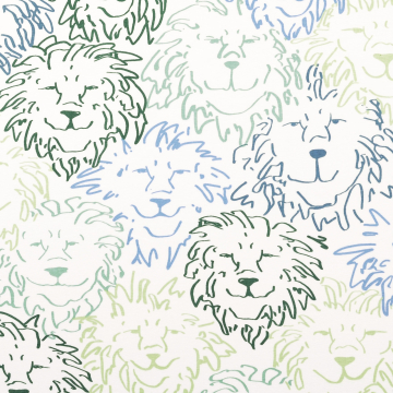 Baumwolljersey Lion, weiß