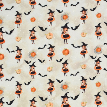 Baumwolljersey Little Witch, beige