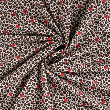 Baumwolljersey Lovely Leo, creme