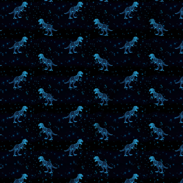 Baumwolljersey Malomi Panel Sternebild Kleine Dinos 150 x 70 cm
