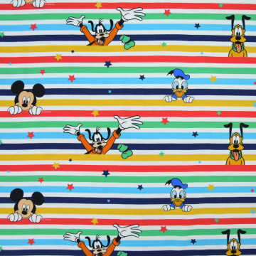 Baumwolljersey Mickey and Friends, multicolor