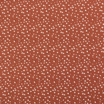 Katoenjersey Mille Fleurs, terracotta