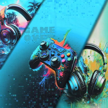 Katoenjersey paneel Music is my World, 150 x 65 cm
