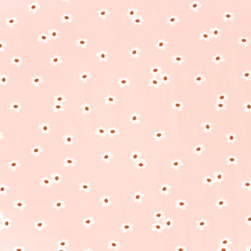 Tissu jersey de coton Petites fleurs, rose pâle