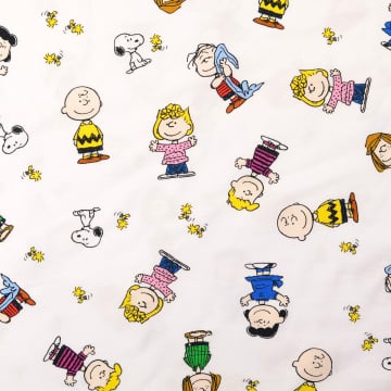 Baumwolljersey Snoopy & Friends, weiß