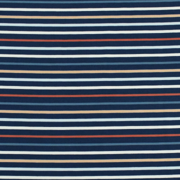 Baumwolljersey Striped, dunkelblau