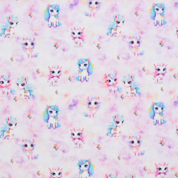 Baumwolljersey Unicorn, rosa