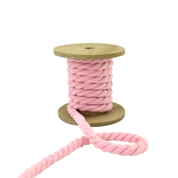 Baumwollkordel gedreht, 8 mm, rosa