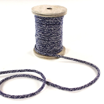 Baumwollkordel melange, dunkelblau, 5mm