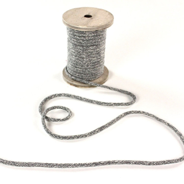 Katoenen koord 5 mm, gemêleerd, grijs