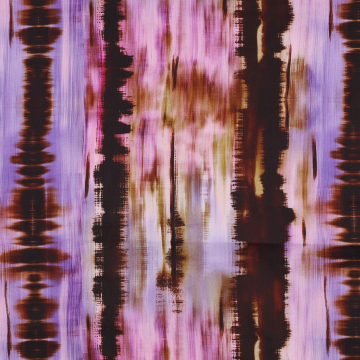 Tissu satin de coton rayé abstrait Batik Abstract Stripes, pourpre