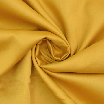 Tissu satin de coton uni, jaune