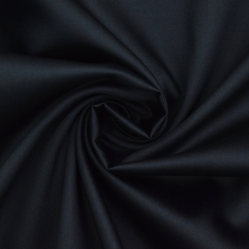 Tissu satin de coton uni, noir
